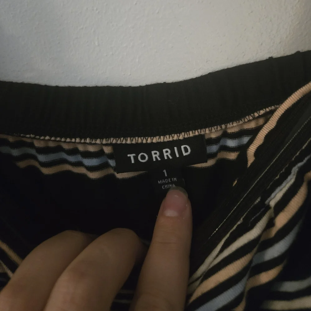 Torrid Striped Tube Top Skater A-line Dress Size 1